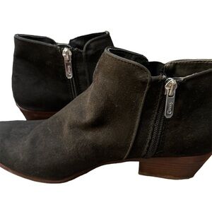Circus by Sam Edelman Black Suede Zipper Booties Size 9